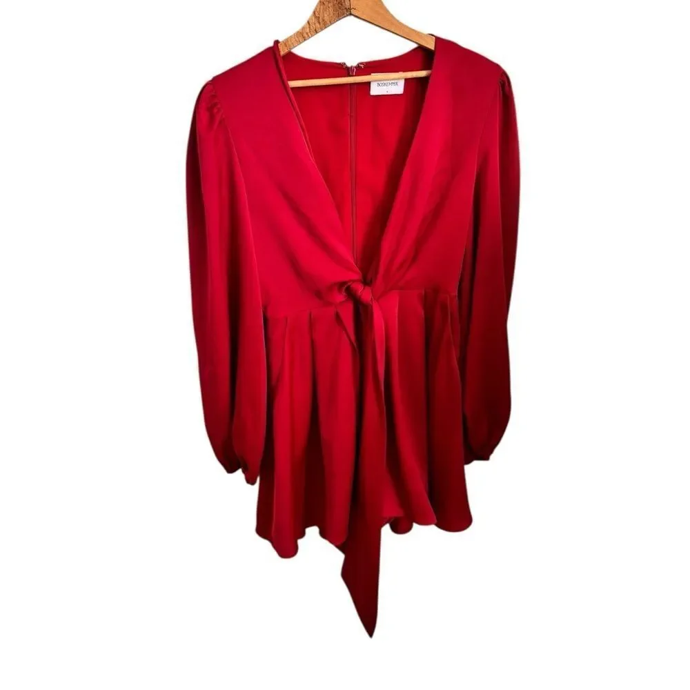 BOSKEMPER x Free People Luna Romper in wine S